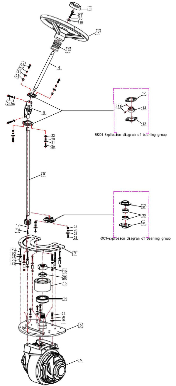 IZY-1200 &mdash; Front Steering & Drive System