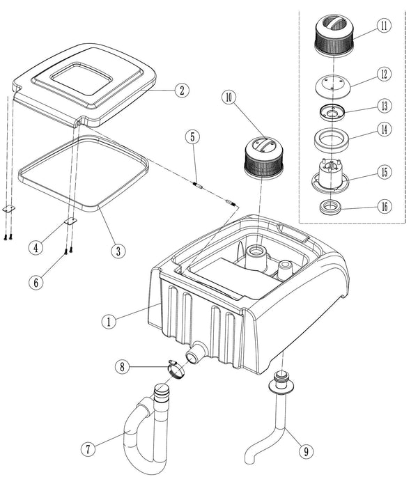 IZY-450 &mdash; Dirty Water Tank System