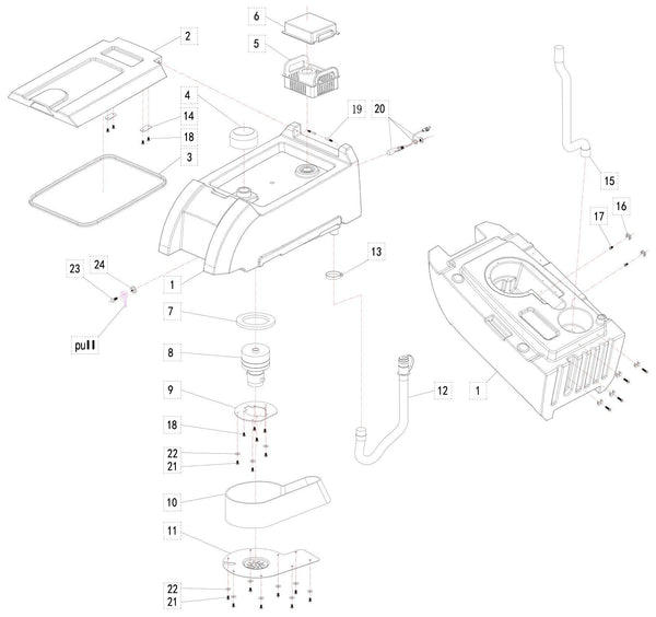 IZY-850 &mdash; Dirty Water (Recovery) Tank System