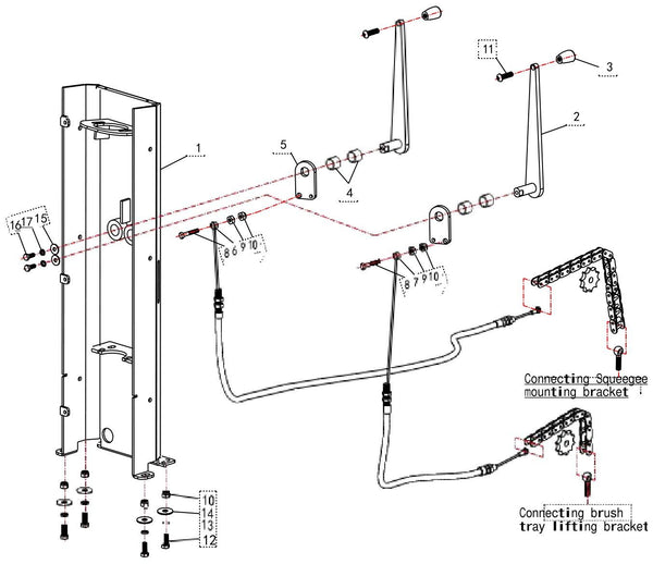 IZY-926 &mdash; Brush Deck & Squeegee Lift System