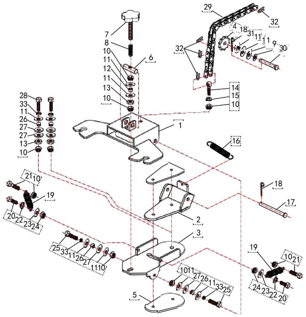 IZY-926 &mdash; Squeegee Linkage (Fishtail) System