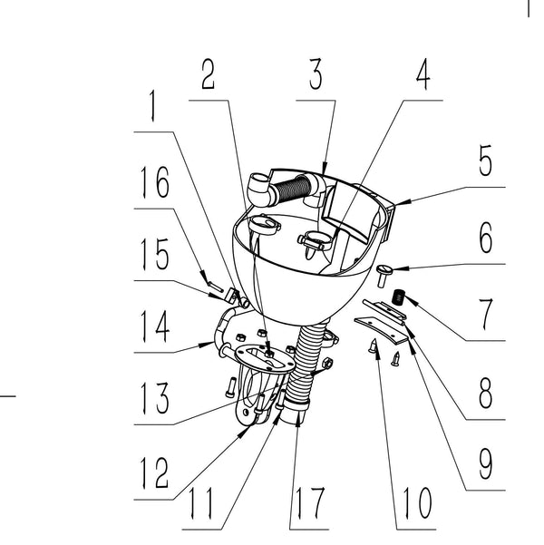 IZY-MOP-W &mdash; Upper Swivel & Tank Mount Assembly