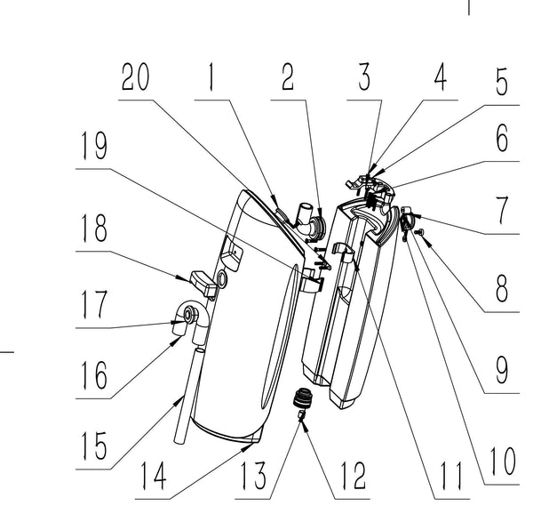 IZY-MOP-W &mdash; Water Tank Assembly